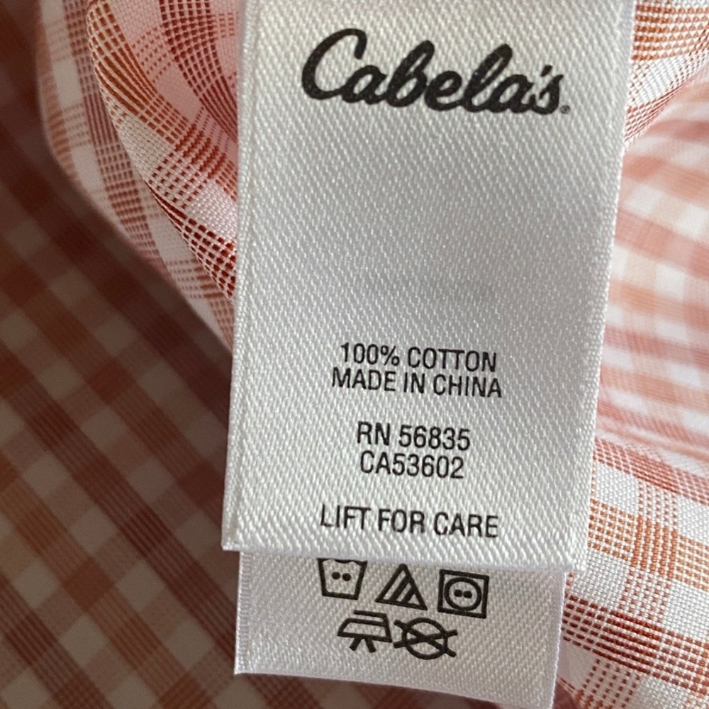 Cabela's Men's Short-Sleeved Button-Down Shirt Size 2XL White Red Plaid NWT - Picture 8 of 8